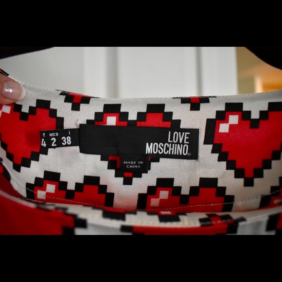LOVE Moschino Allover Cuori Heart pattern dress - Picture 4 of 5